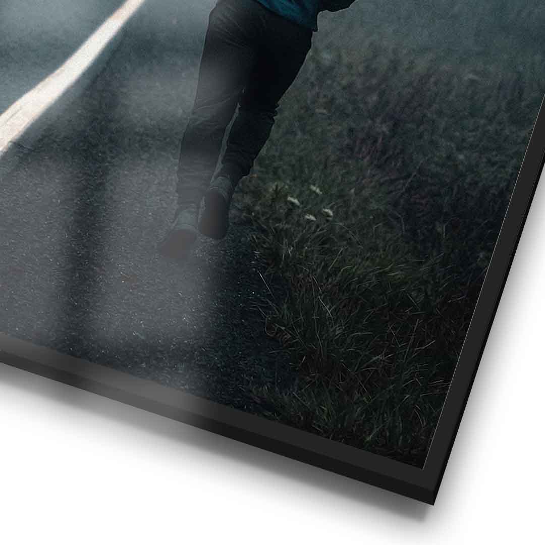 Detailansicht Poster Hustle & Excuses mit Rahmen