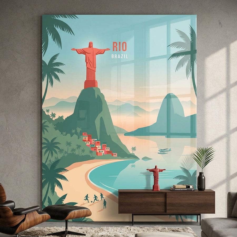 DOTCOMCANVAS Rio Acrylglasbild im Raum Beispiel