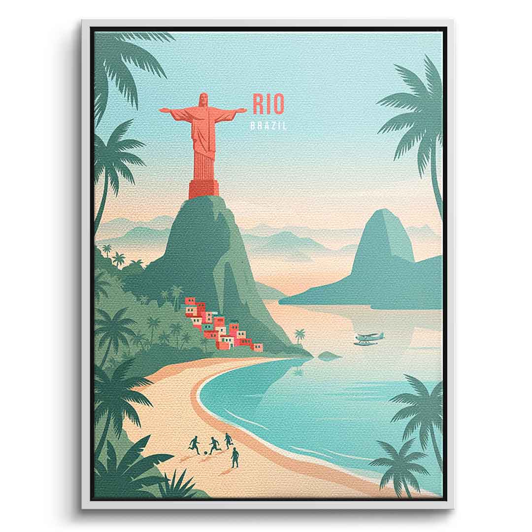 DOTCOMCANVAS Rio Leinwandbild Vorderansicht mit weissem Rahmen