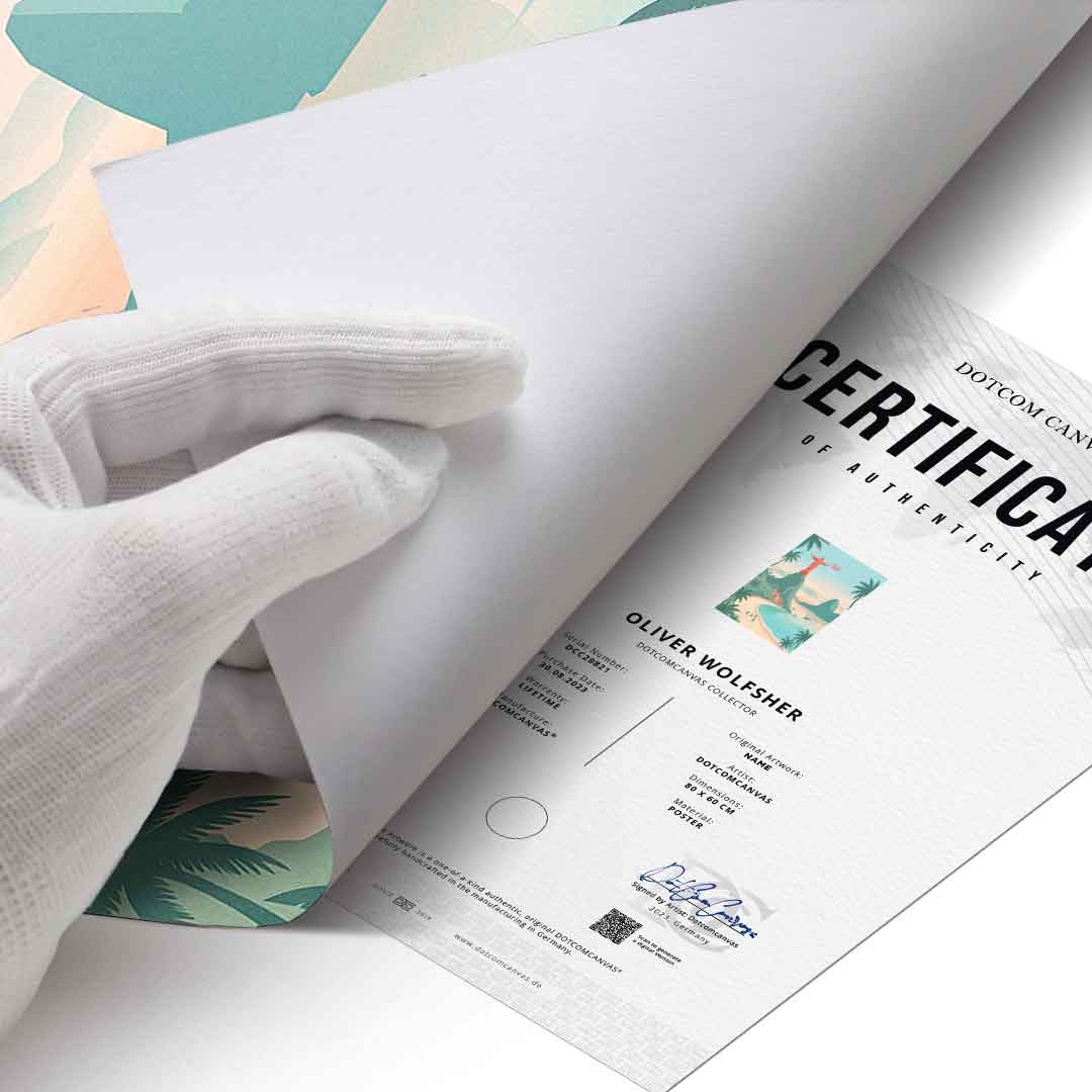 DOTCOMCANVAS Rio Poster Echtheitszertifikat