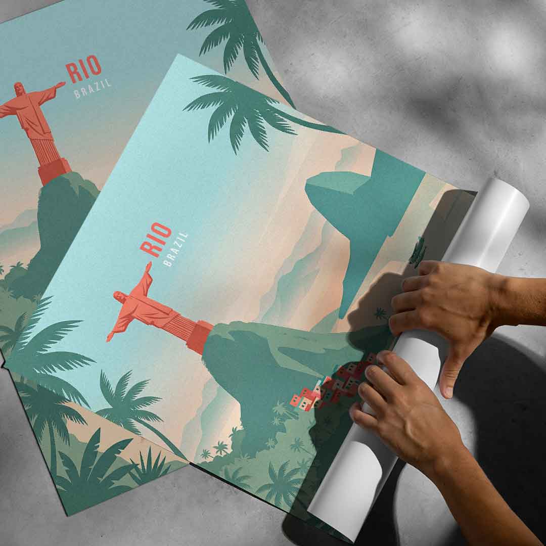 DOTCOMCANVAS Rio Poster aufgerollt