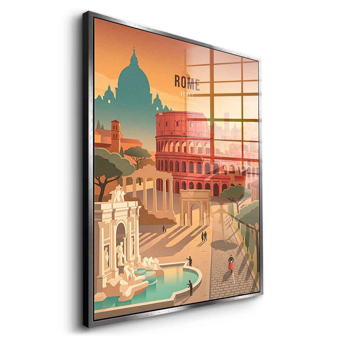 DOTCOMCANVAS Rome Acrylglasbild Detail silber