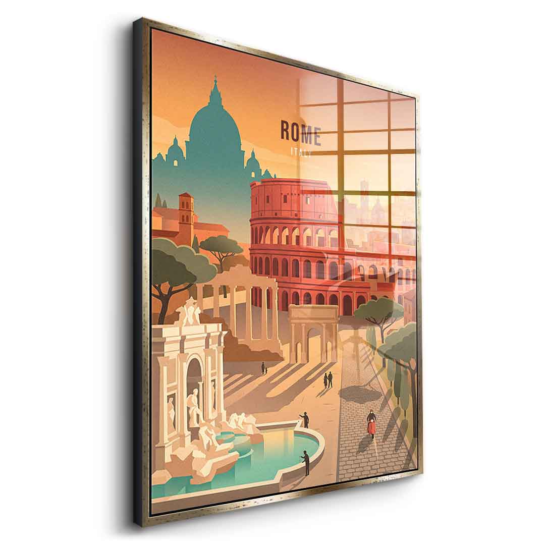 DOTCOMCANVAS Rome Acrylglasbild Detail gold