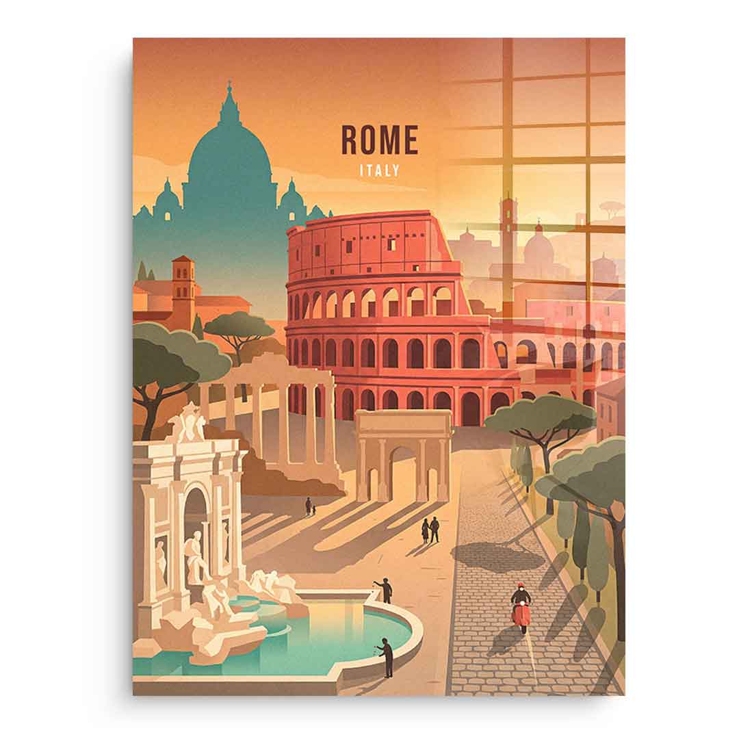 DOTCOMCANVAS Rome Acrylglasbild Seitenansicht gold
