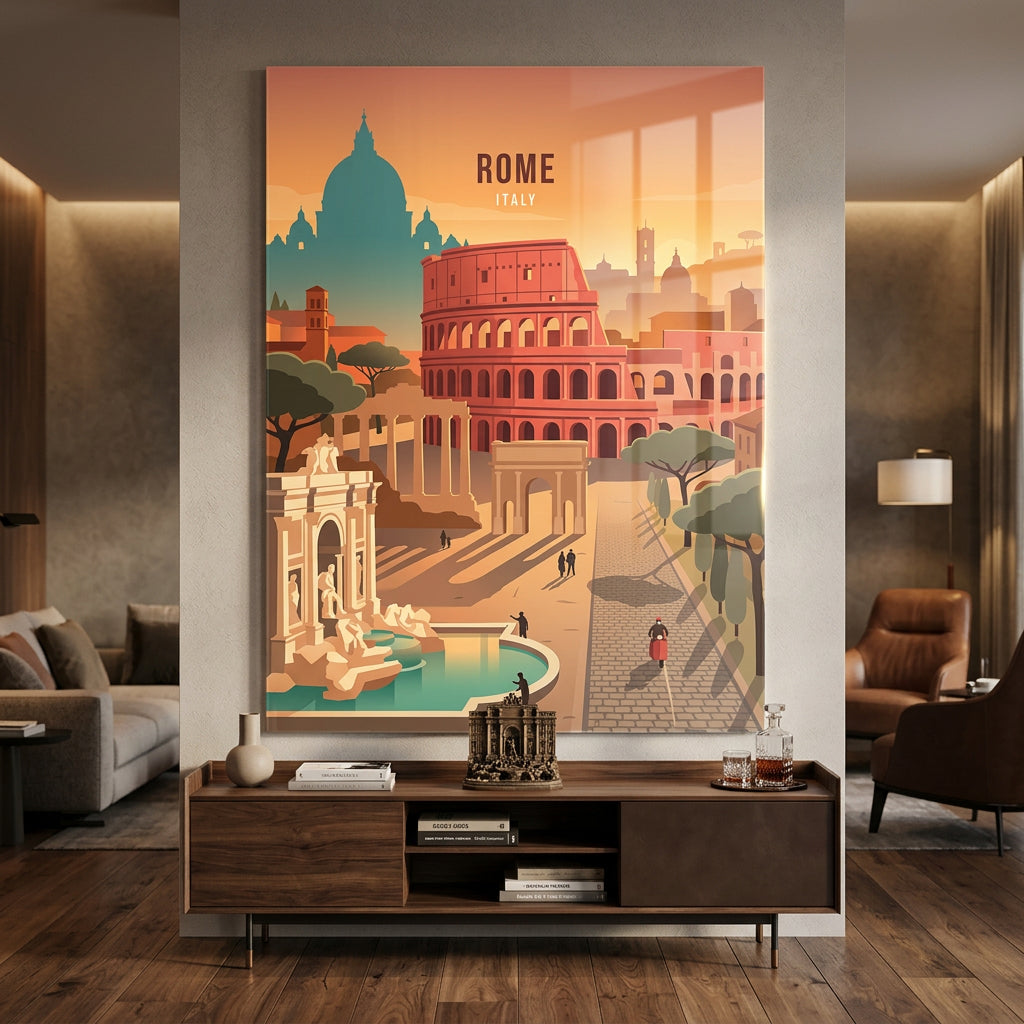 DOTCOMCANVAS Rome Acrylglasbild im Raum Beispiel