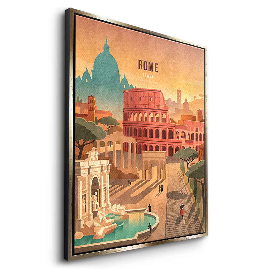 DOTCOMCANVAS Rome Leinwandbild Detail gold