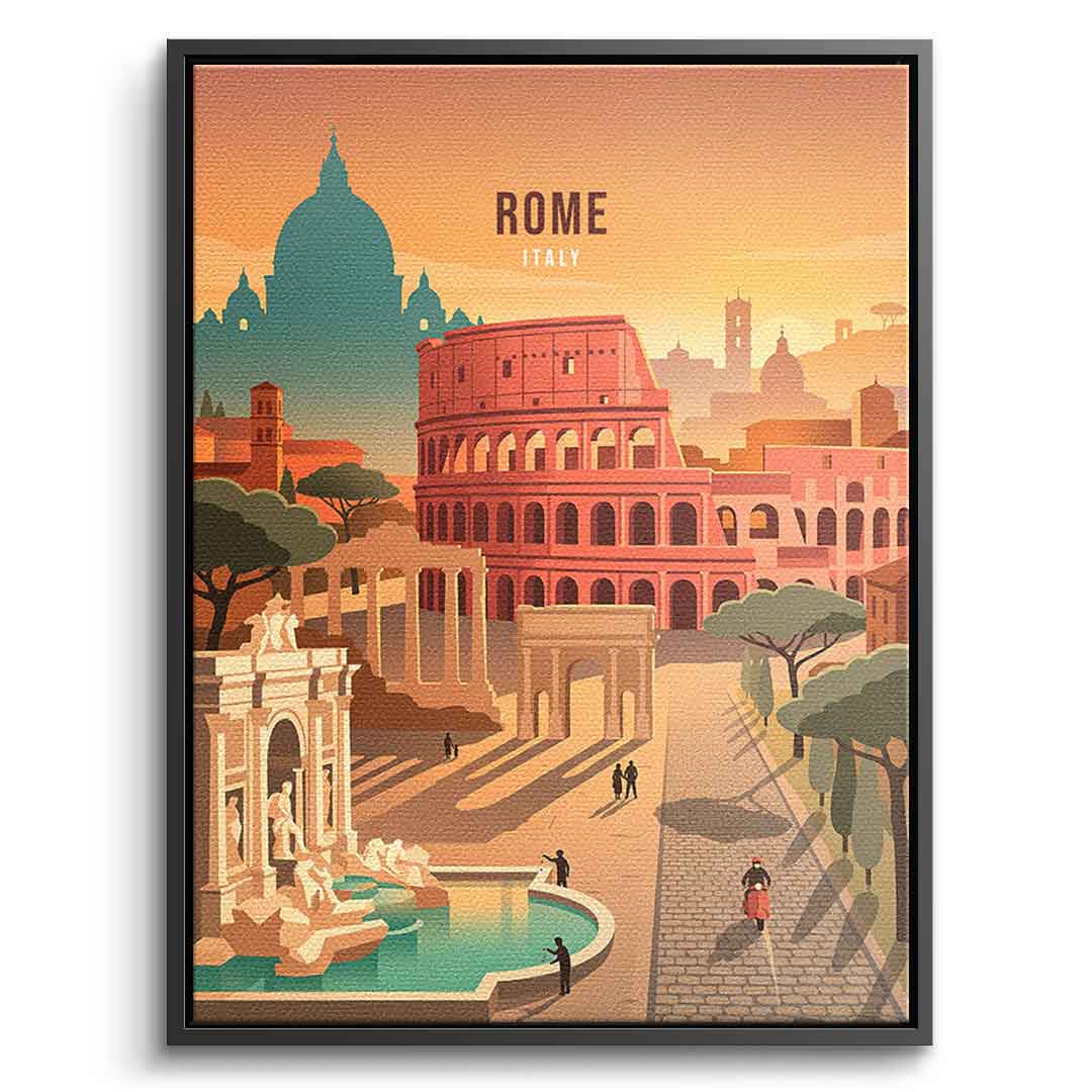 DOTCOMCANVAS Rome Leinwandbild Seitenansicht ohne Rahmen