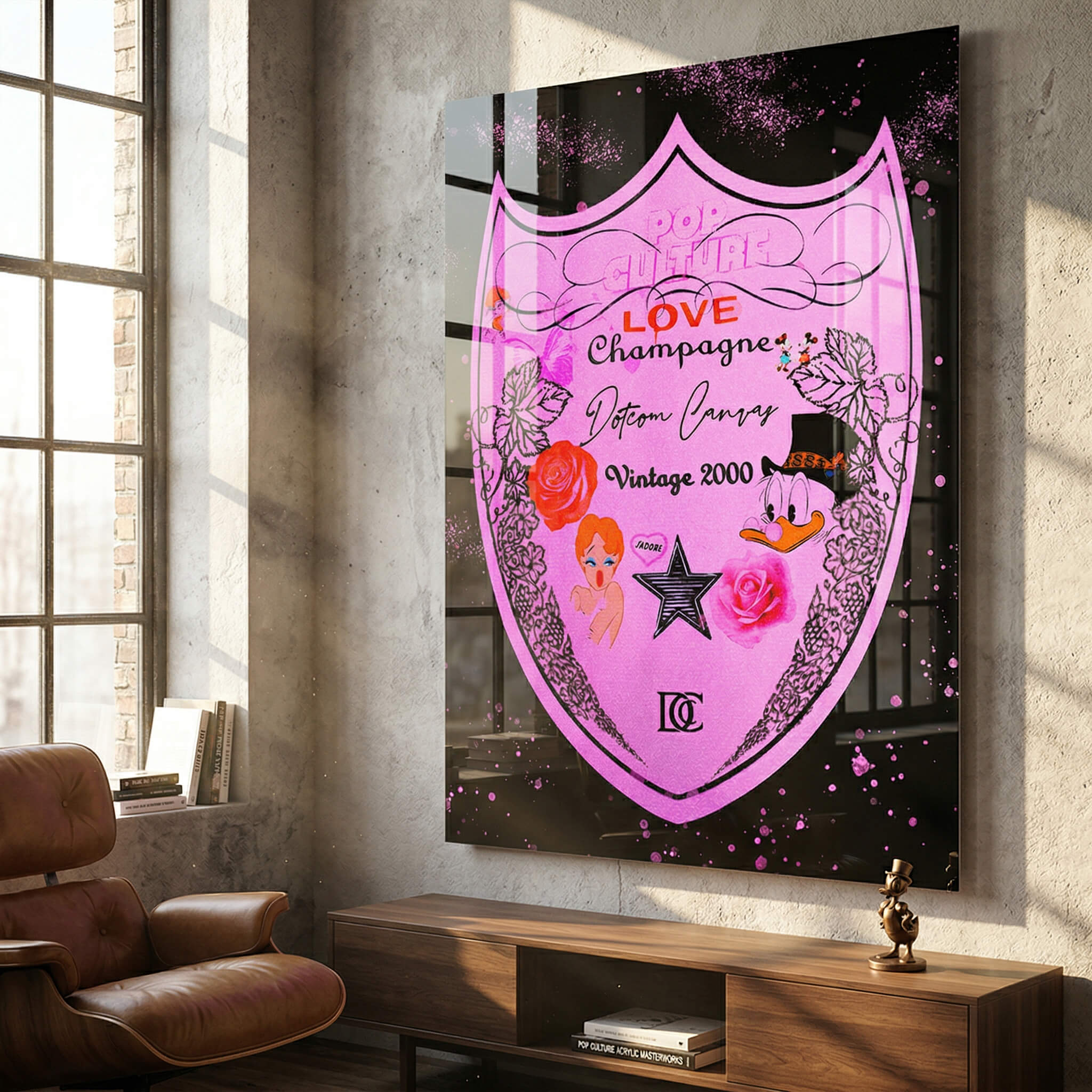 LOVE CHAMPAGNE - Acrylic glass