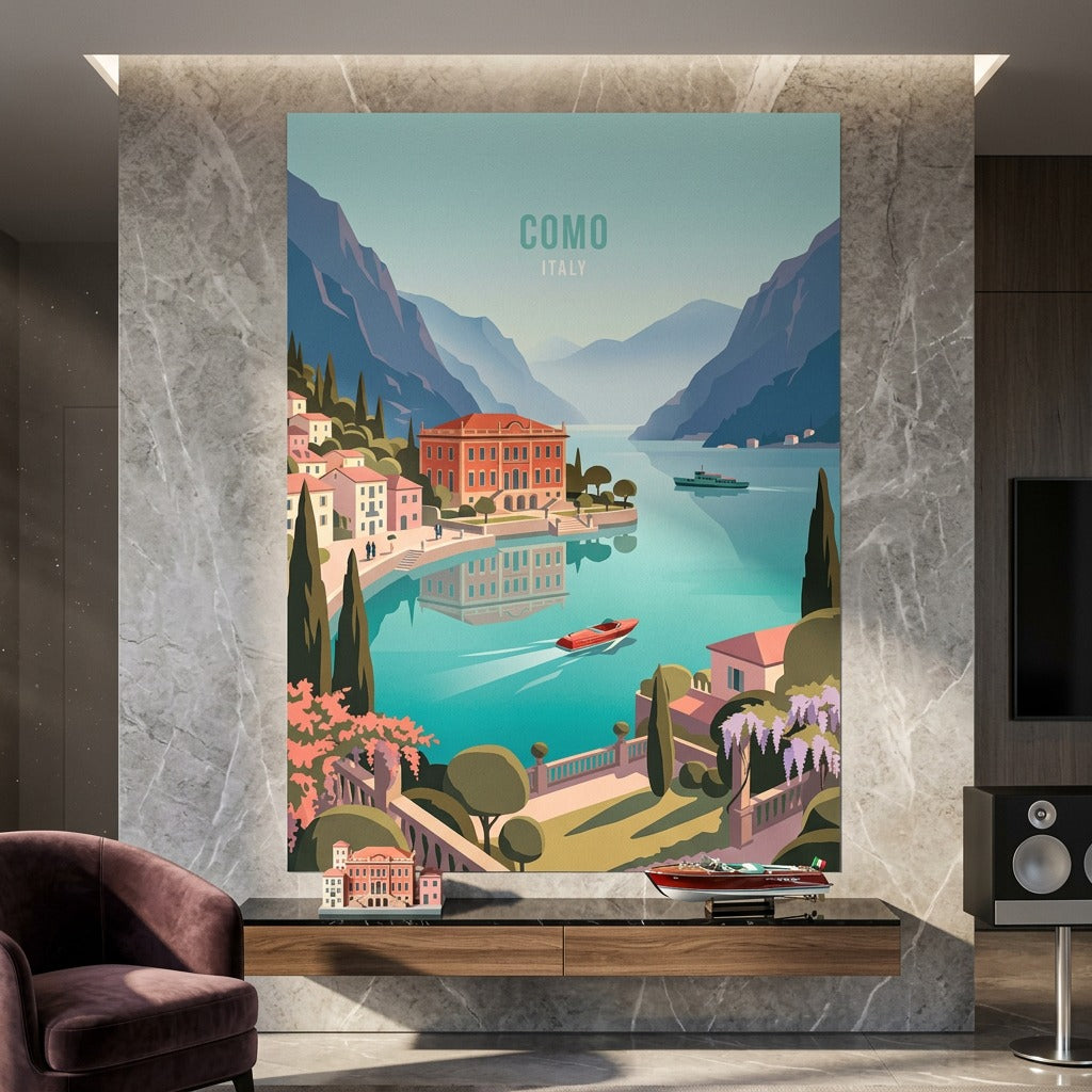 DOTCOMCANVAS Como Poster im Raum Beispiel