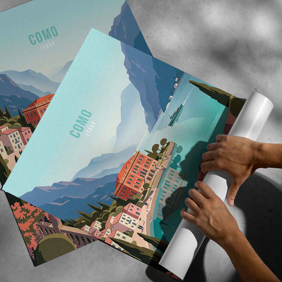 DOTCOMCANVAS Como Poster aufgerollt