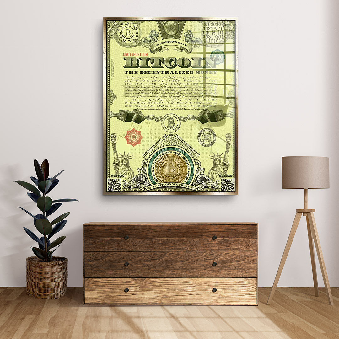 Bitcoin is the New Money - Acrylglas