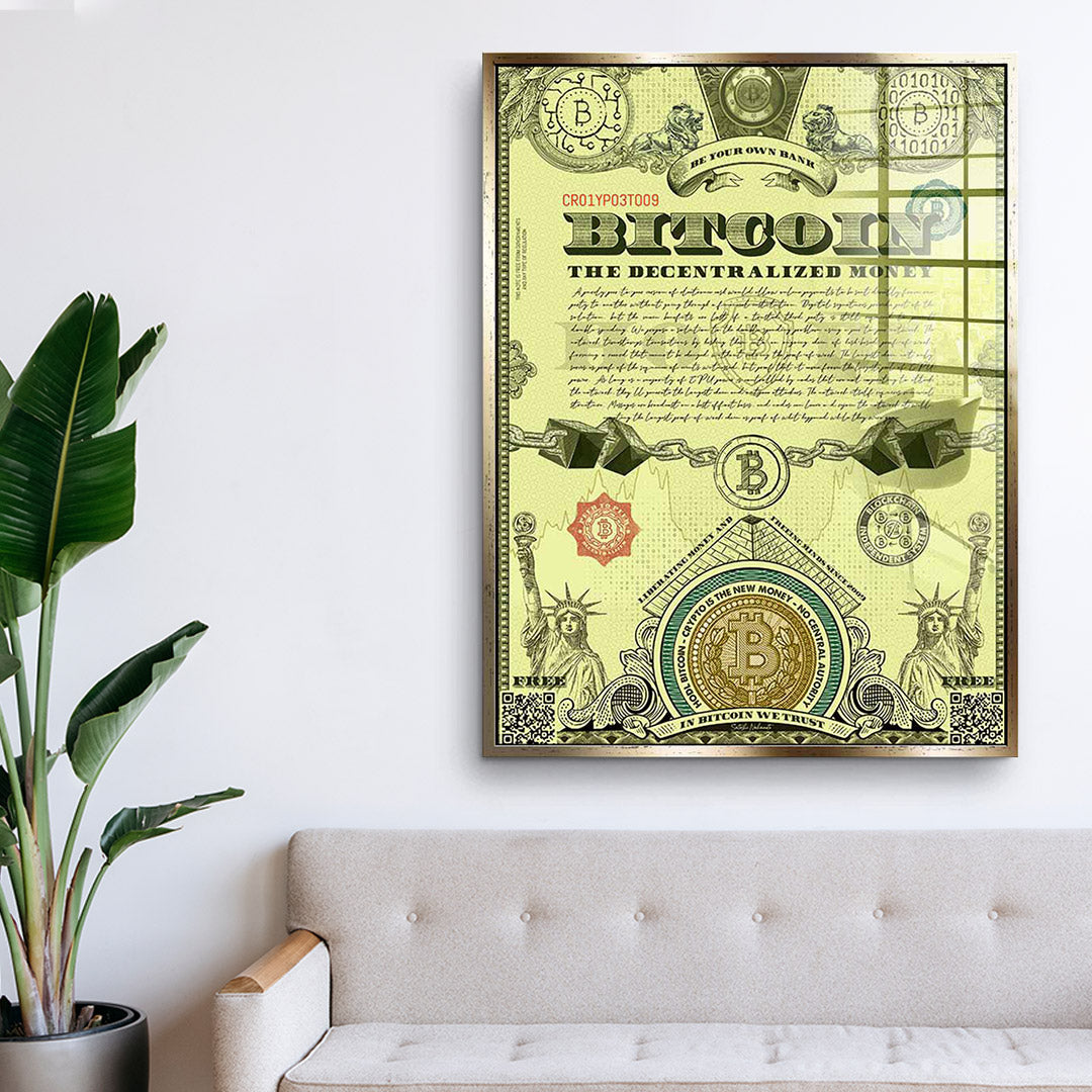 Bitcoin is the New Money - Acrylglas
