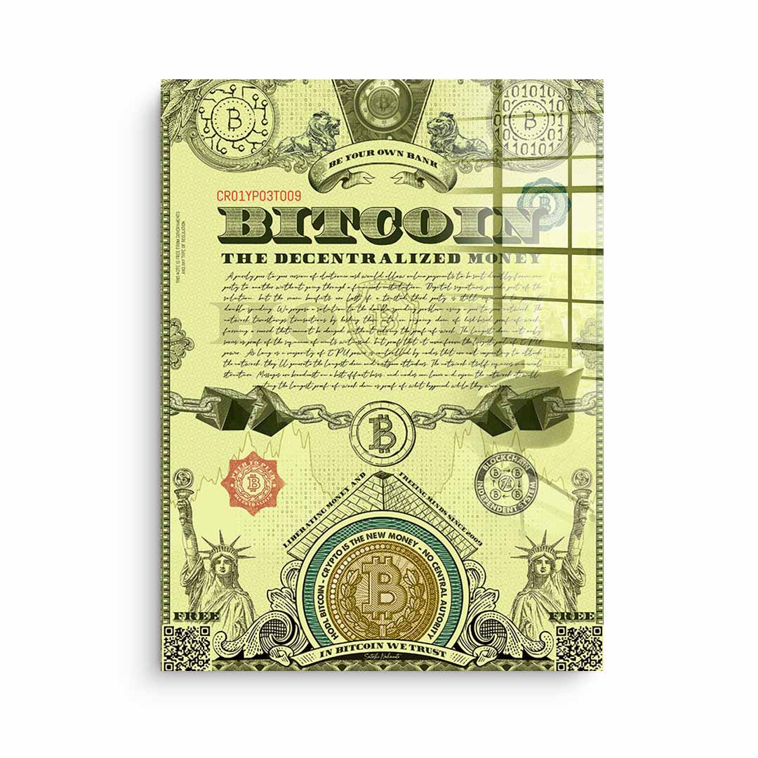 Bitcoin is the New Money - Acrylglas