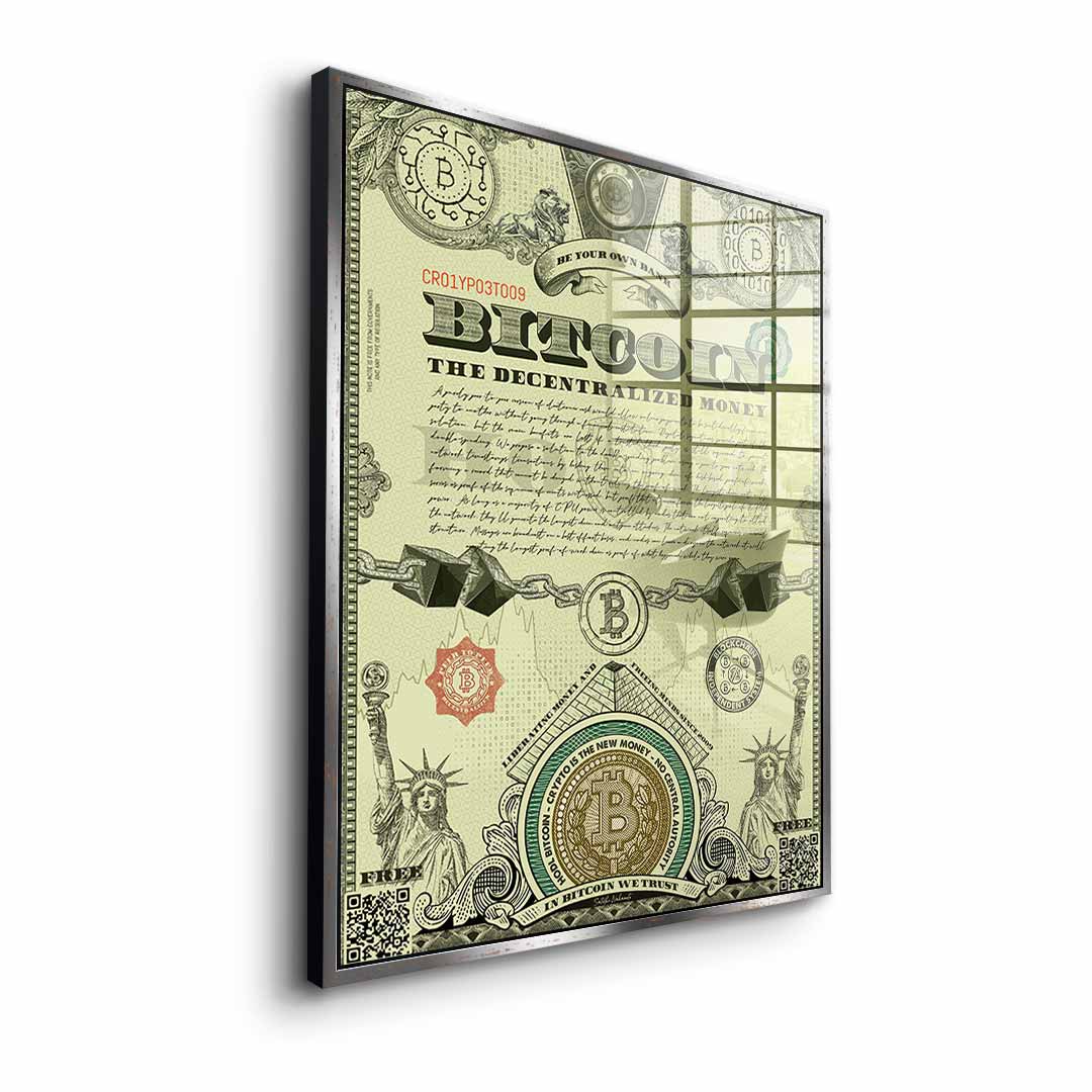 Bitcoin is the New Money - Acrylglas