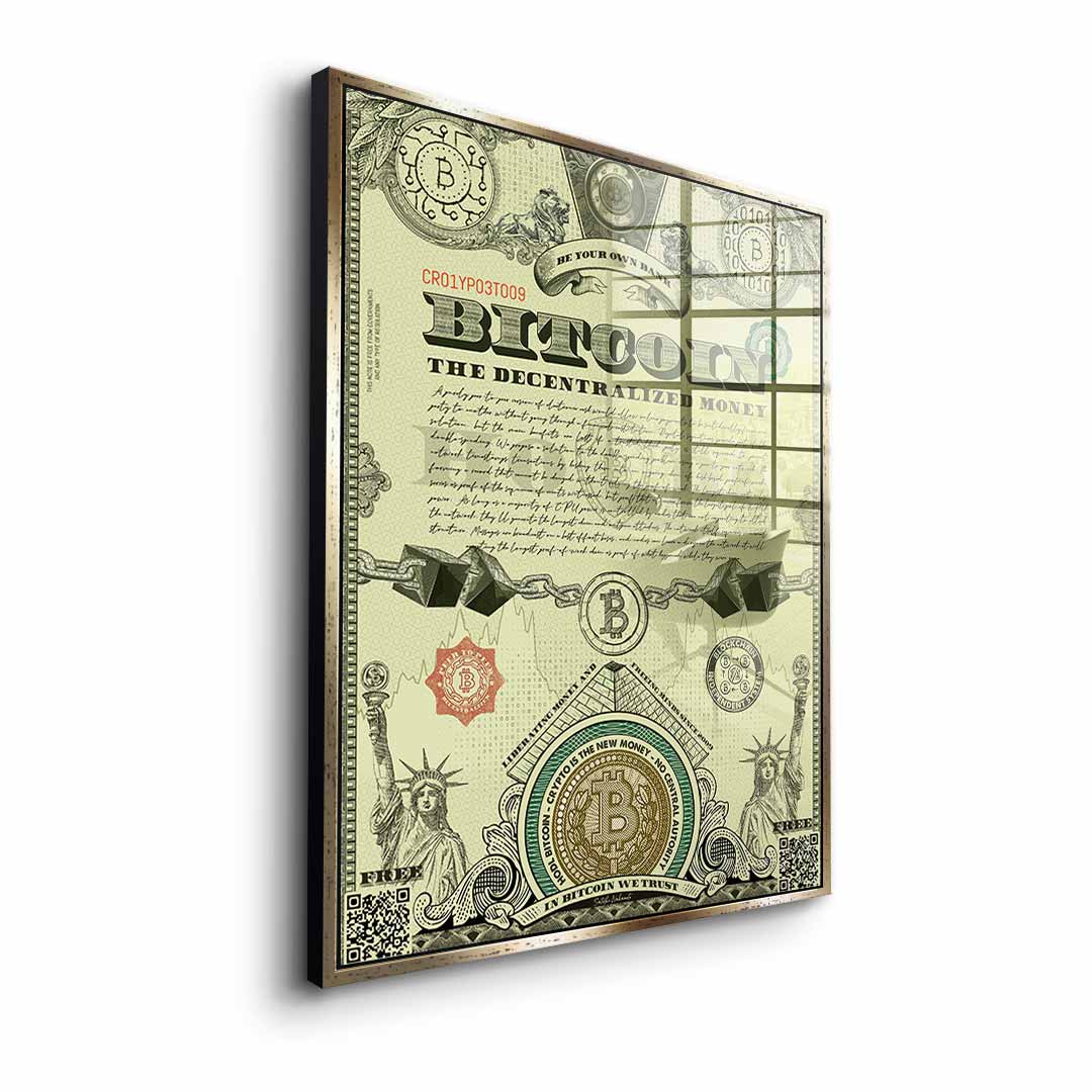 Bitcoin is the New Money - Acrylglas