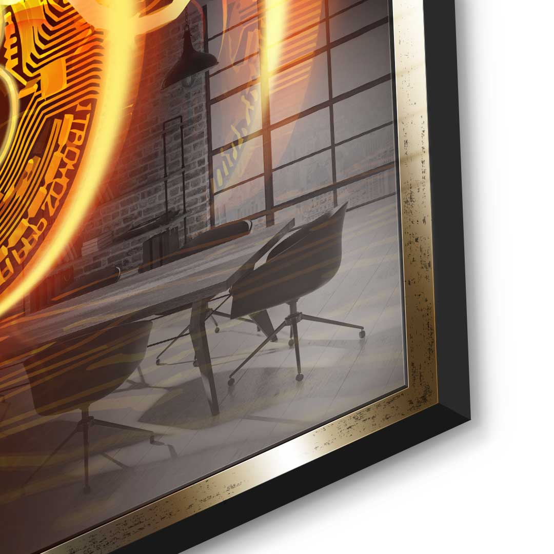 Bitcoin Fire Explosion - Acrylic Glass