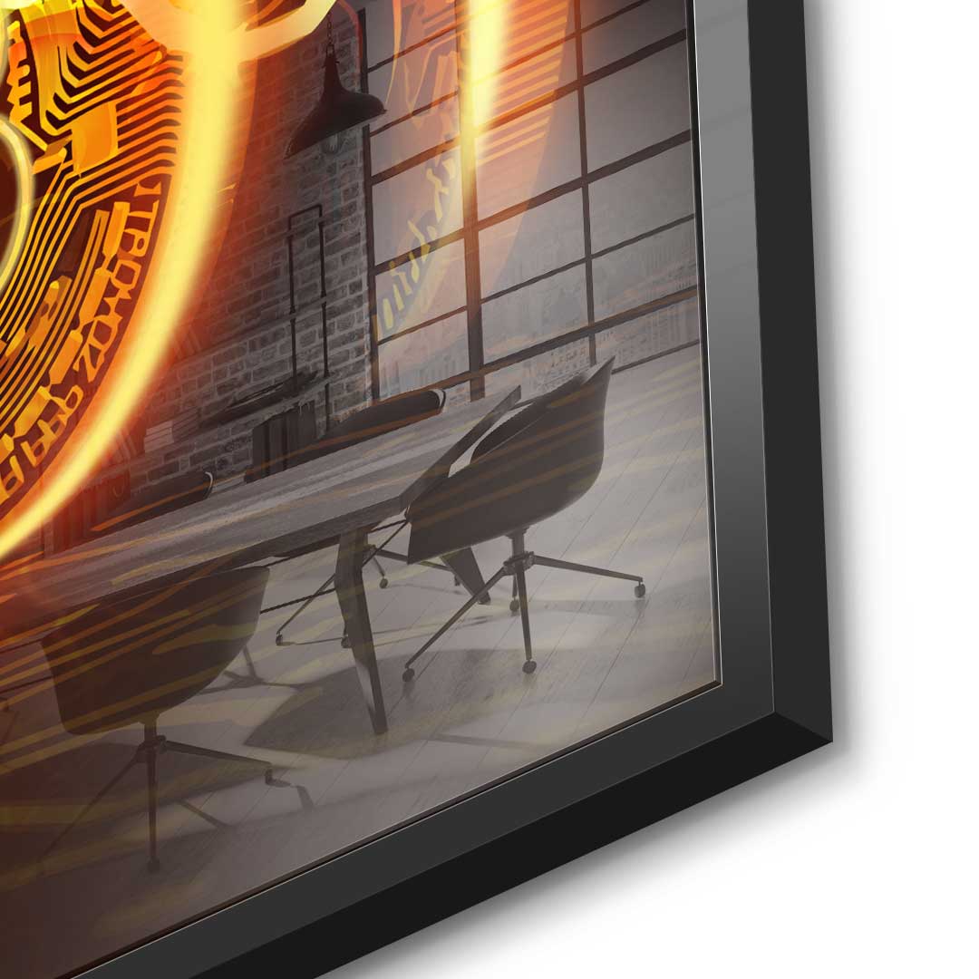 Bitcoin Fire Explosion - Acrylic Glass
