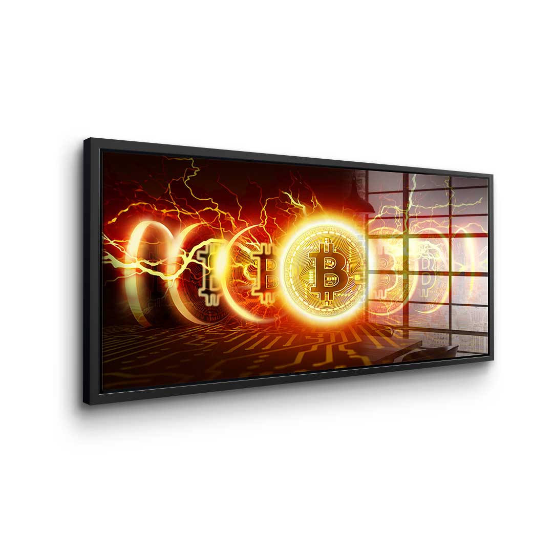 Bitcoin Fire Explosion - Acrylic Glass