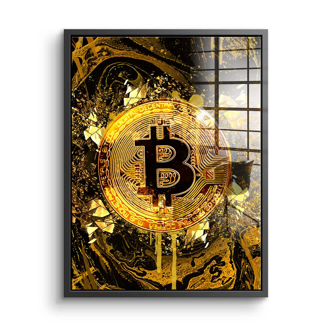 Goldrush Bitcoin - Szkło akrylowe