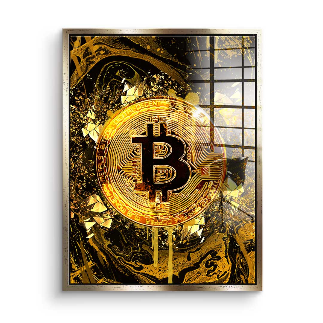 Goldrush Bitcoin - Szkło akrylowe