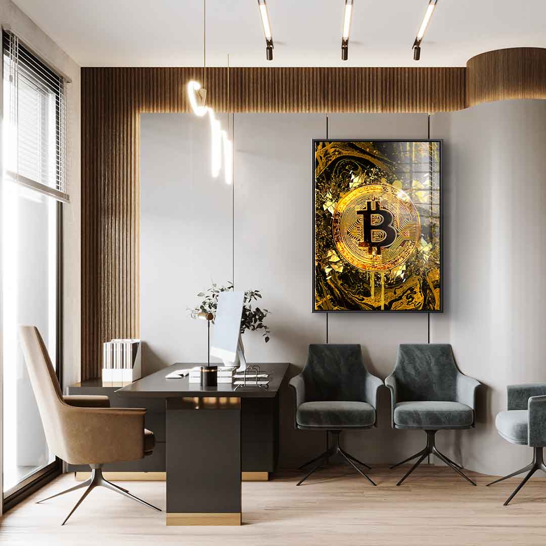 Goldrush Bitcoin - Szkło akrylowe