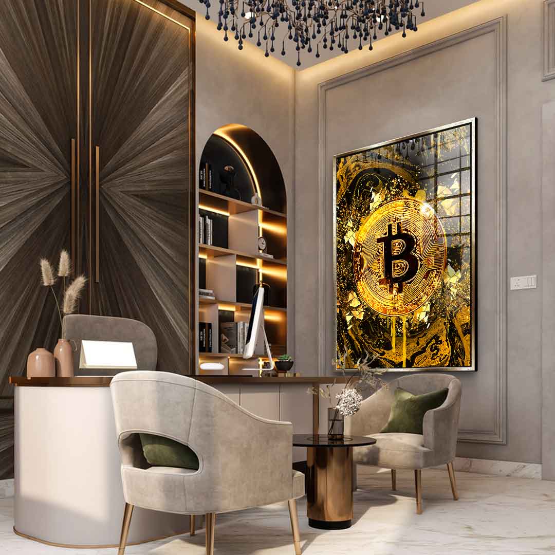 Goldrush Bitcoin - Szkło akrylowe