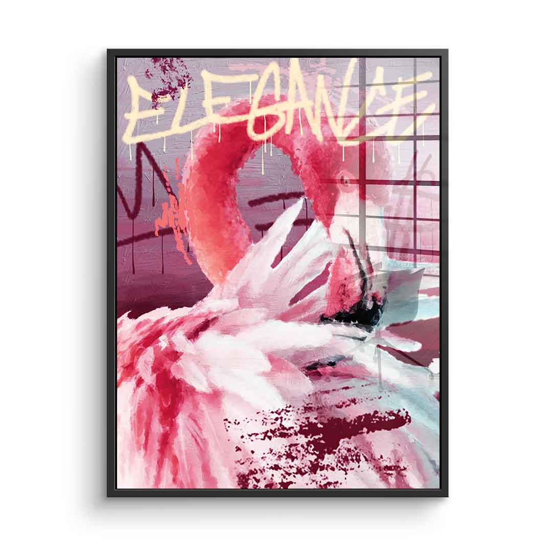 Flamingo Elegance - Acrylglas
