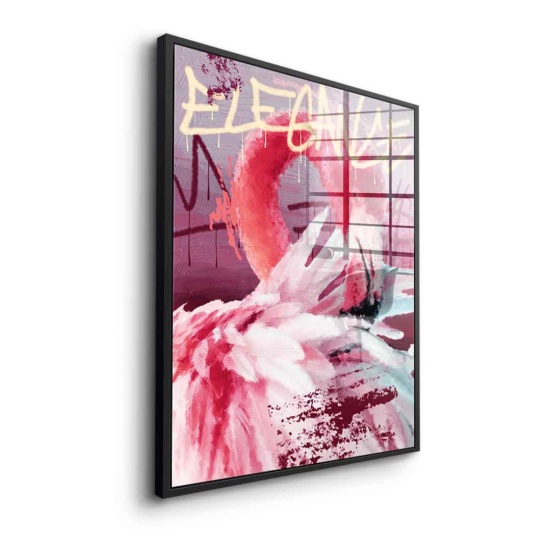 Flamingo Elegance - Acrylglas