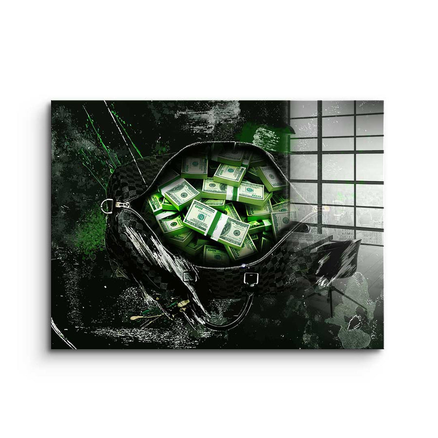 Grüne Scheine - Acrylglas
