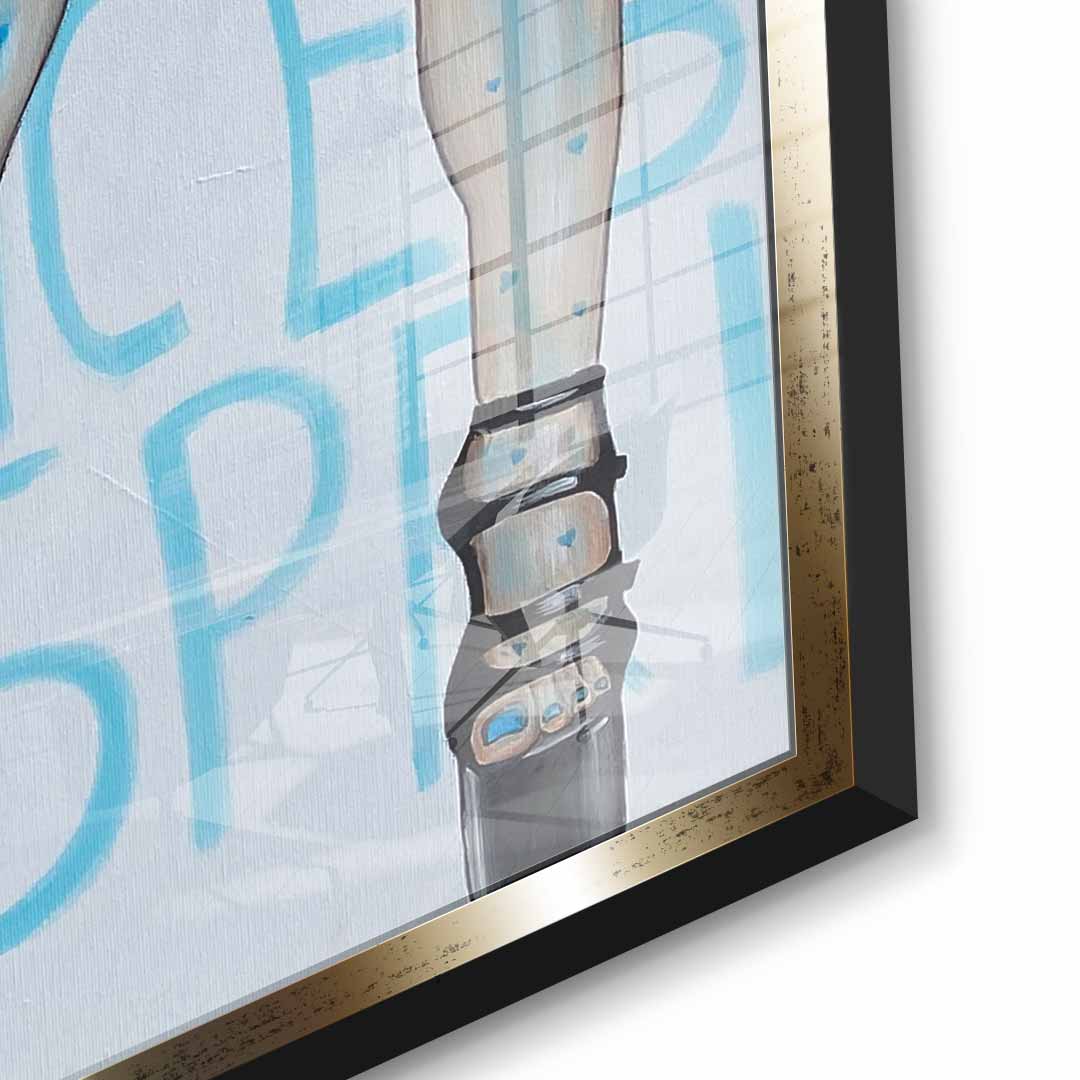 Blue Shoes - Acrylglas
