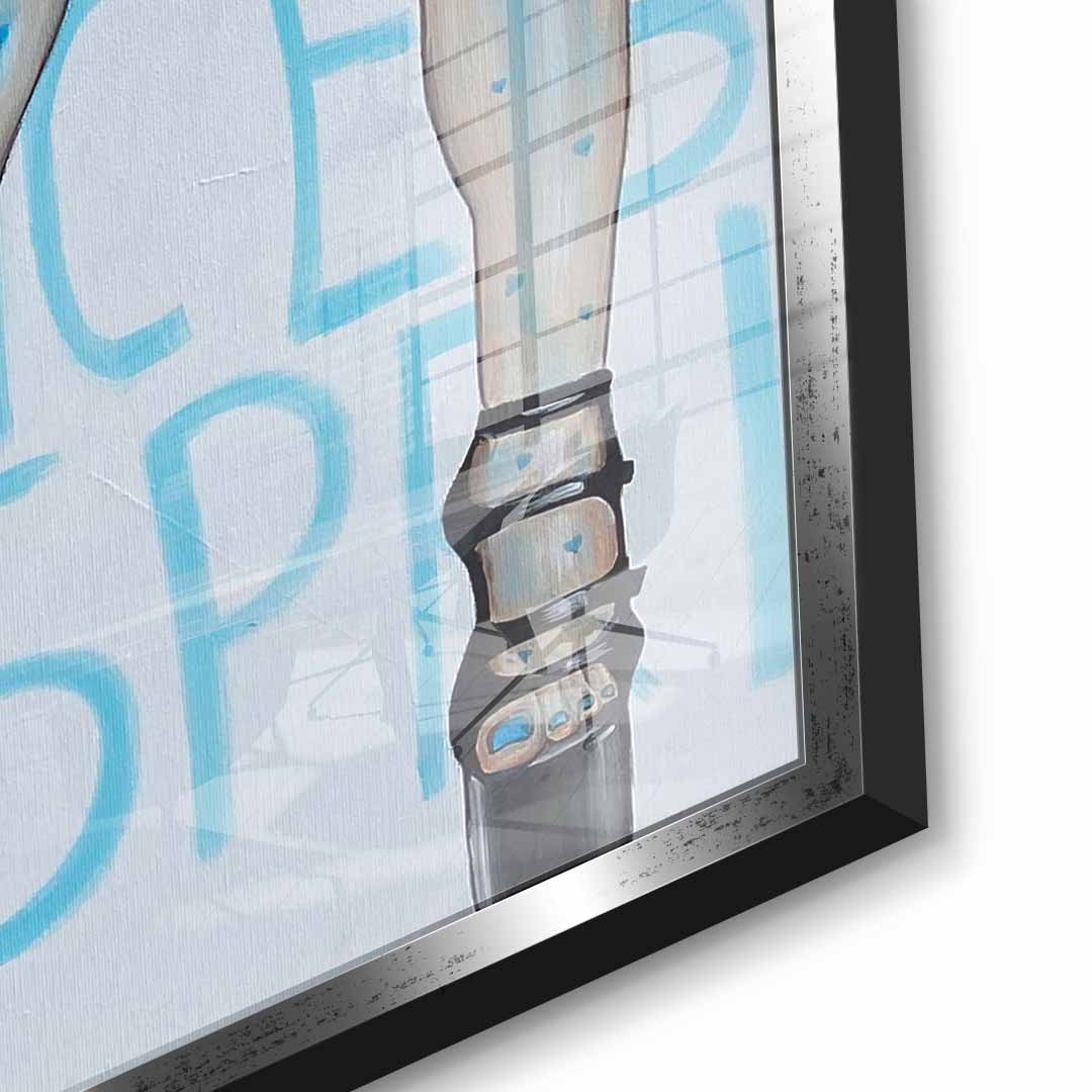 Blue Shoes - Acrylglas