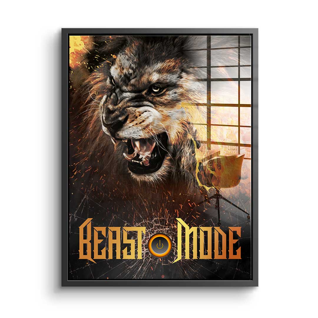 Beast Mode Lion - Acrylglas