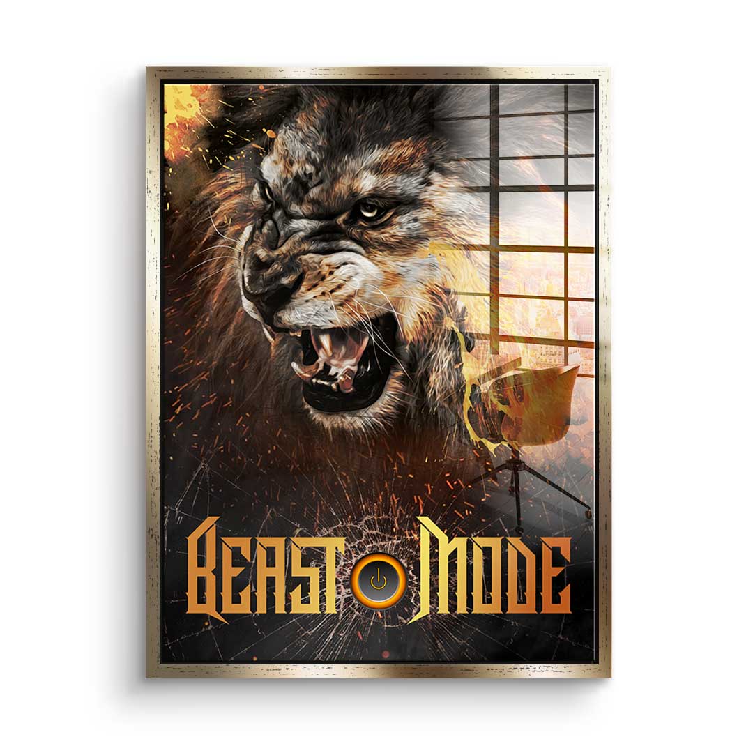 Beast Mode Lion - Acrylglas