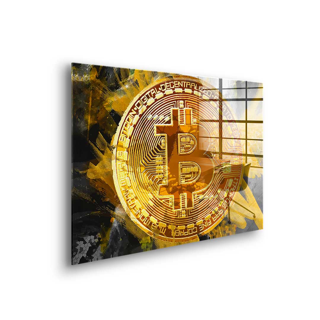 Painting Bitcoin - Acrylic glass