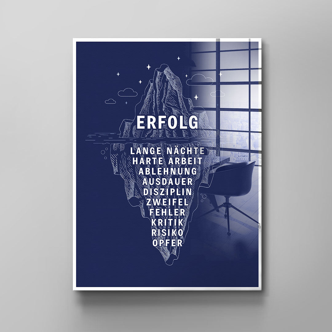 Eisberg des Erfolges #infografik - Acrylglas