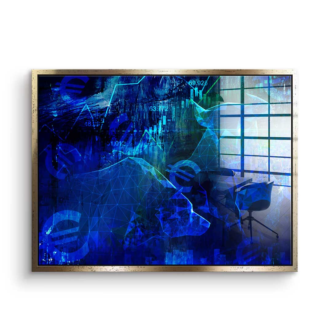Blue Stock Market - Acrylic glass