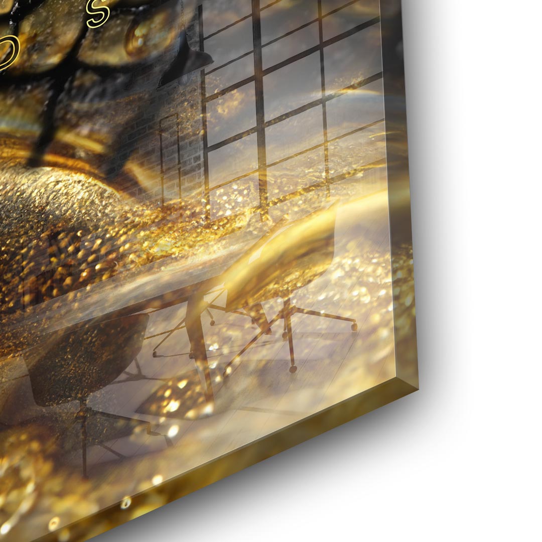 Gold Crocodile - Acrylglas
