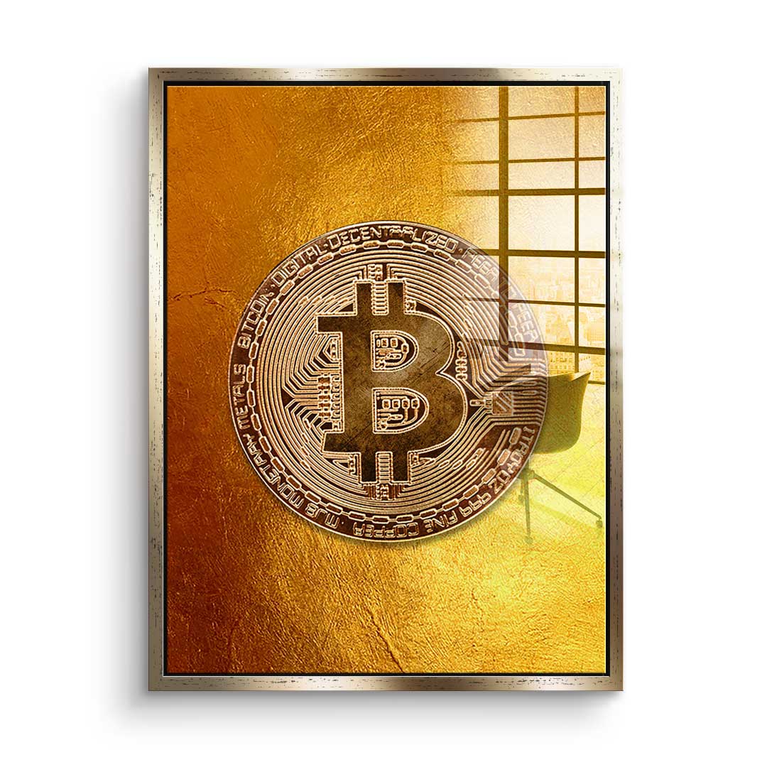 Golden Bitcoin - Acrylglas