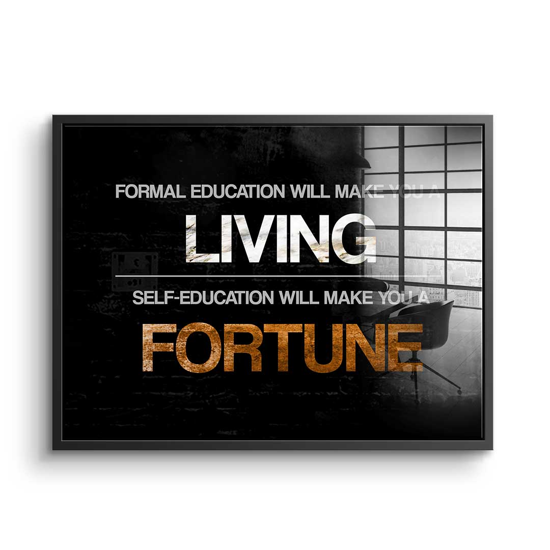 Formal Education vs. Self Education - Acrylglas