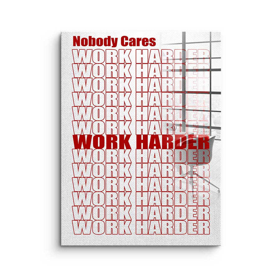 Work Harder Red - Acrylic glass