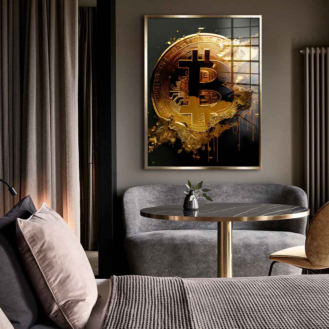 Raw Bitcoin - Acrylic glass