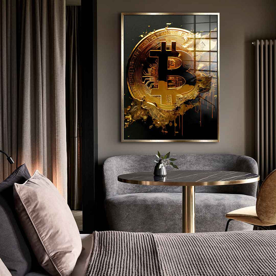Raw Bitcoin - Acrylglas