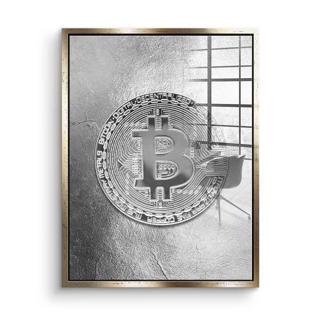 Silver Bitcoin - Acrylic glass