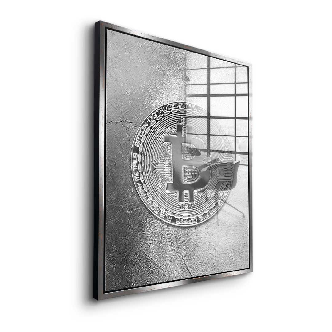 Silver Bitcoin - Acrylic glass