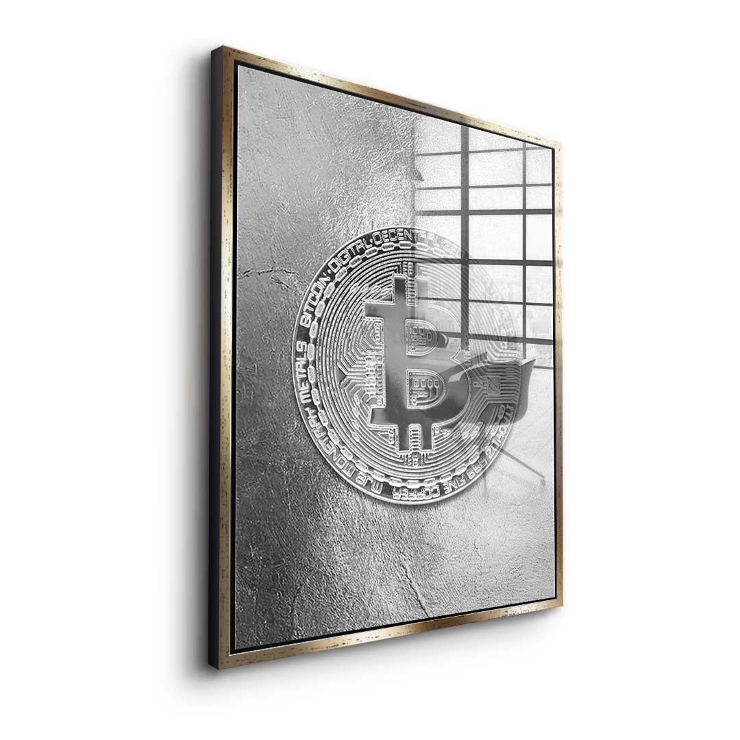 Silver Bitcoin - Acrylic glass