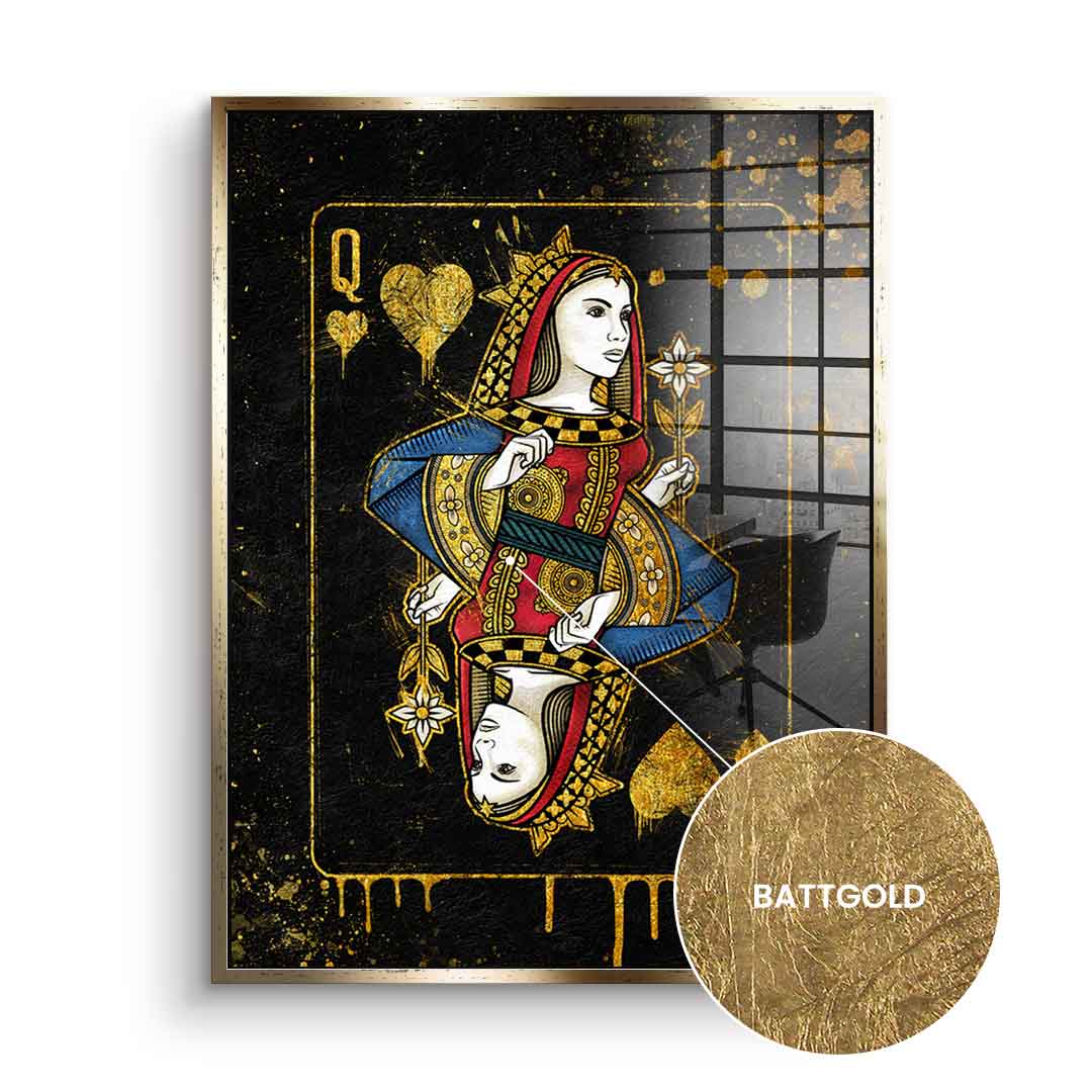 Queen Card - Złoto płatkowe