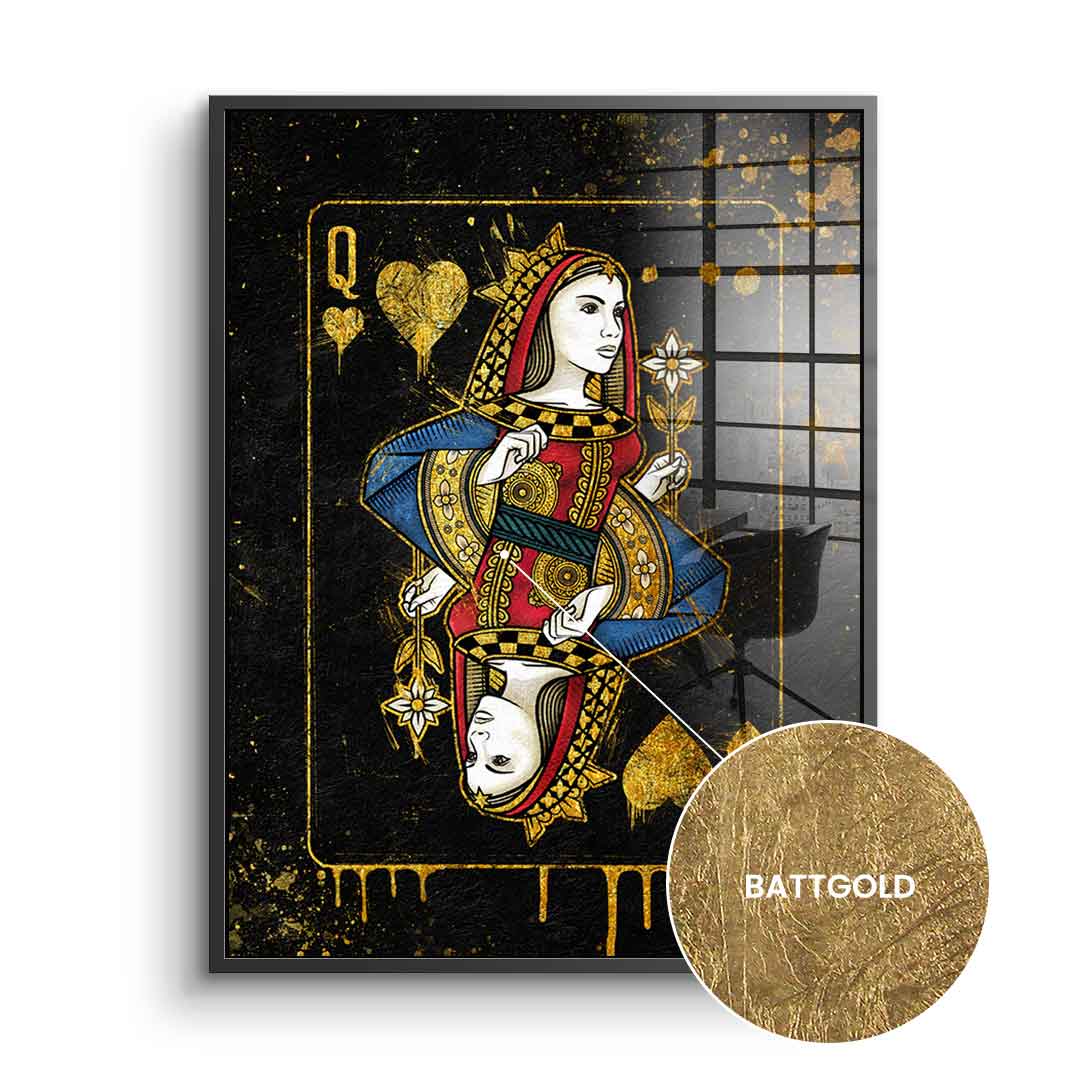 Queen Card - Złoto płatkowe