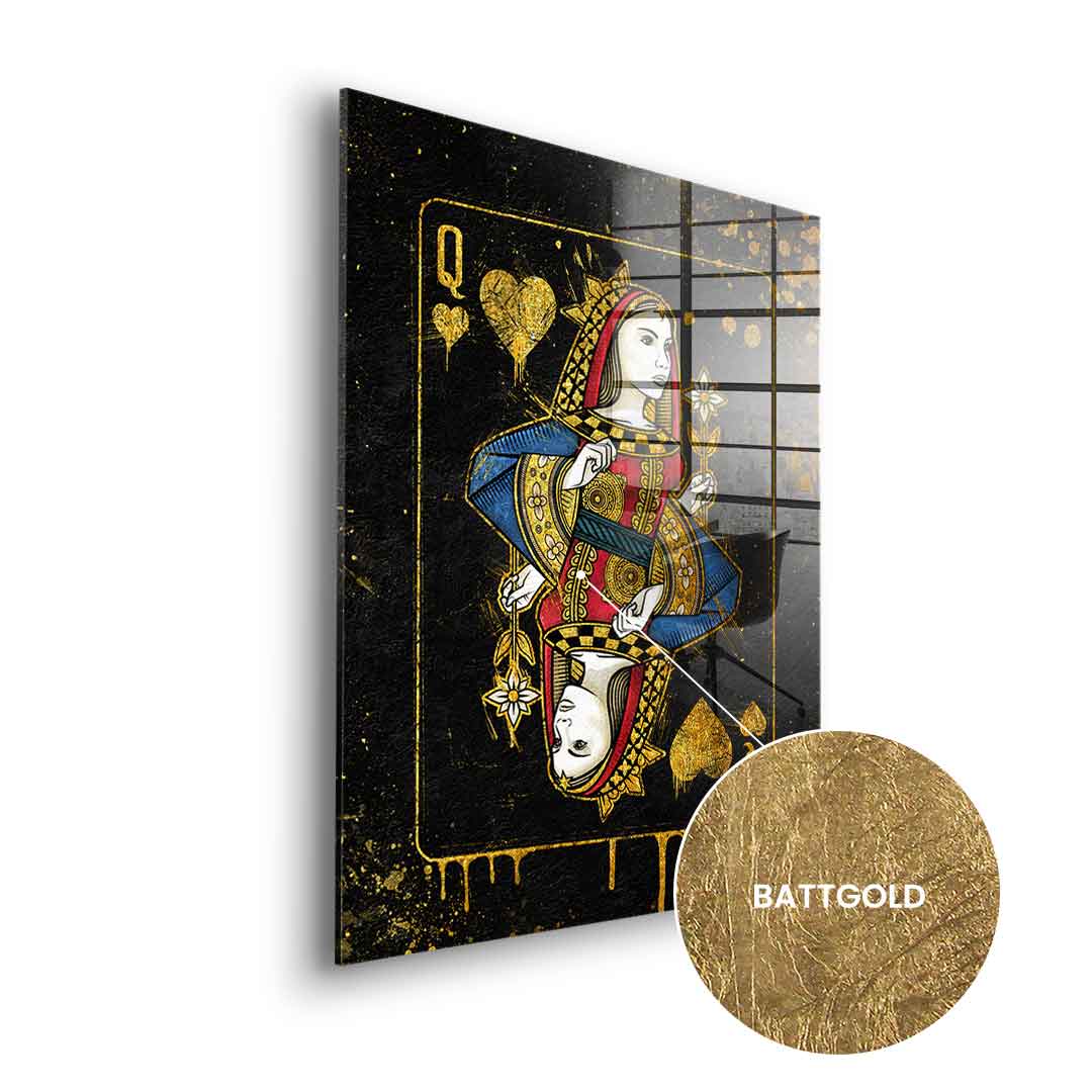 Queen Card - Złoto płatkowe
