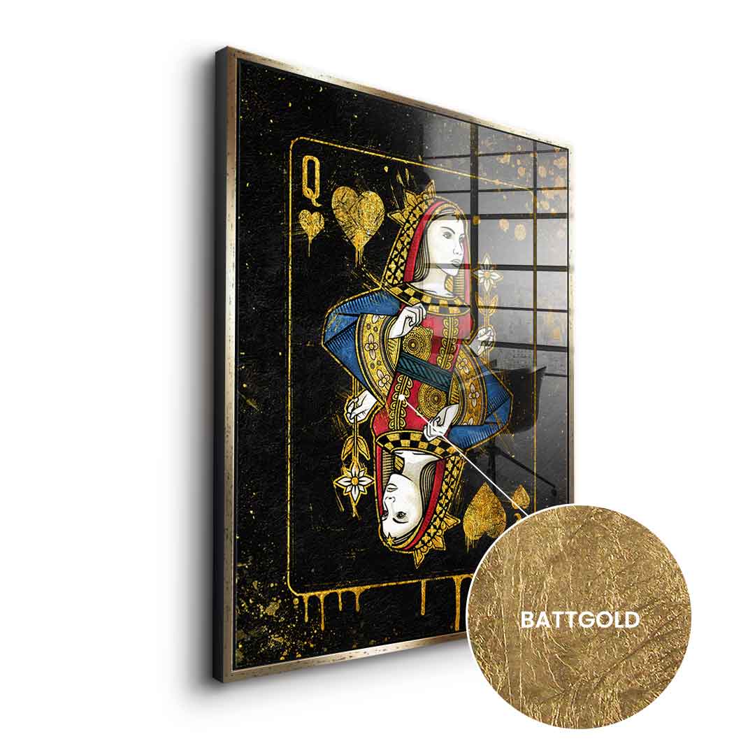 Queen Card - Złoto płatkowe