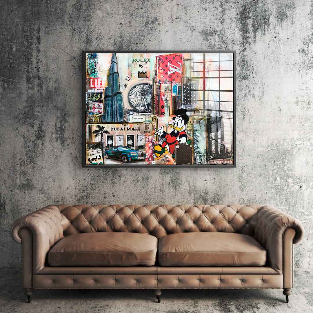 Scrooge McDuck in Dubai - Acrylic glass